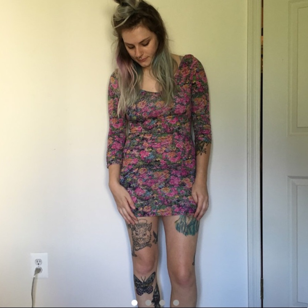 Free People floral bodycon dress